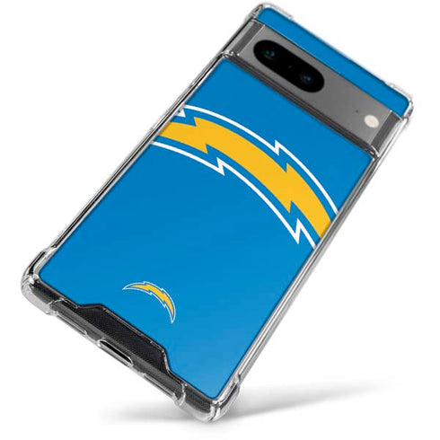 NFL Los Angeles Chargers Large Logo Google Pixel 7a Clear Case
